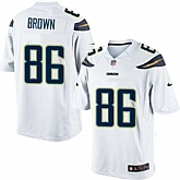 Nike Men & Women & Youth Chargers #86 Brown White Team Color Game Jersey,baseball caps,new era cap wholesale,wholesale hats